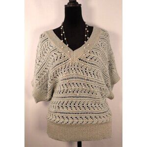 White House Black Market Open‎ Knit V-Neck Sweater Size XS